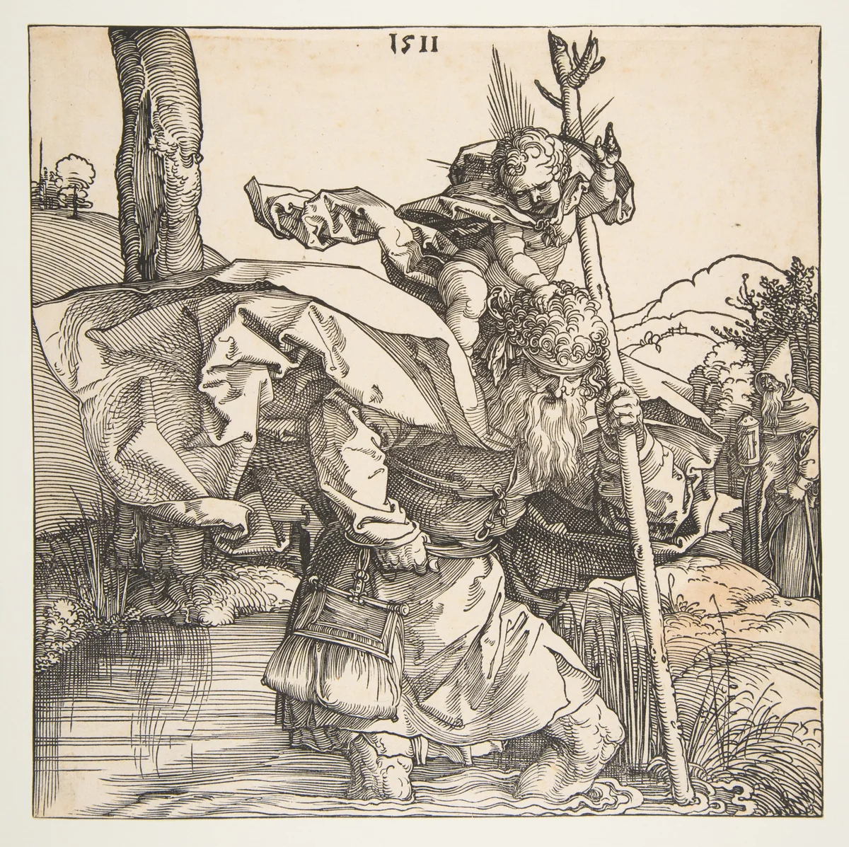 Saint Christopher by Albrecht Dürer, print, 1511