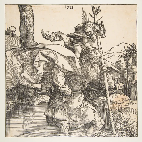 Saint Christopher by Albrecht Dürer, print, 1511