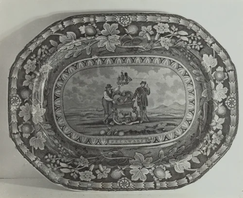 Platter - "Delaware Arms" by Helmut Hiatt, index of american design, 1936