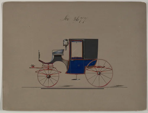 Brougham #3677 by Brewster & Co., drawing, 1881