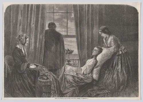 Fading Away, from "Illustrated Times" by Henry Peach Robinson, print, 1858
