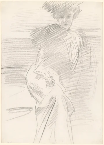 Seated Woman by John Singer Sargent, drawing, 1890-1900