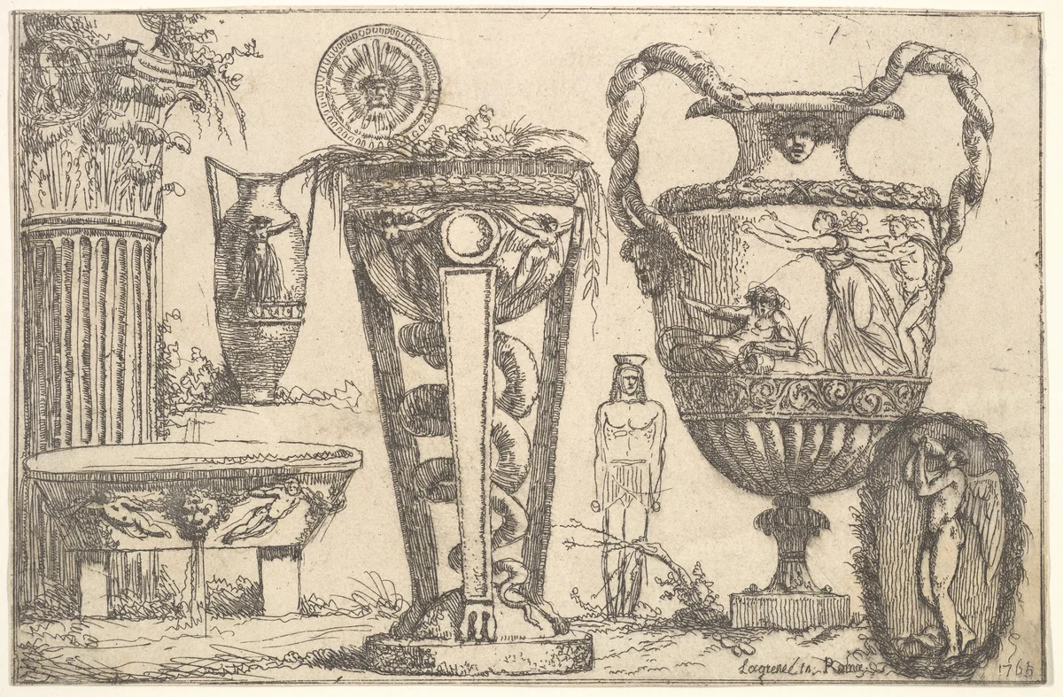 Fragments of Antiquity by Jean Jacques Lagrenée, print, 1765