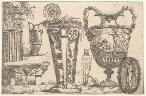 Fragments of Antiquity by Jean Jacques Lagrenée, print, 1765