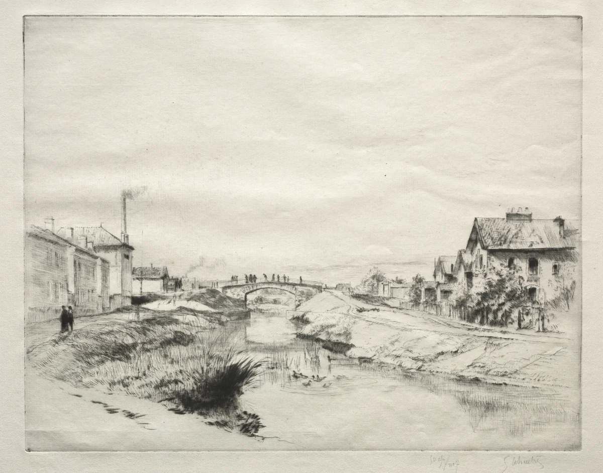 Workmen's House at Troyes, France by Gustave Leheutre, print, 1876-1921