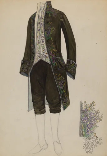 Man's Court Suit by Jessie M Benge, index of american design, 1936