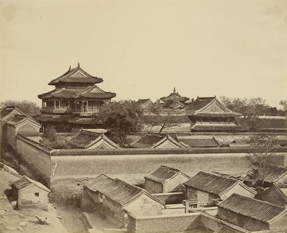 First View Seen in Pekin taken from Anting Gate by Felice Beato, photograph, 1860
