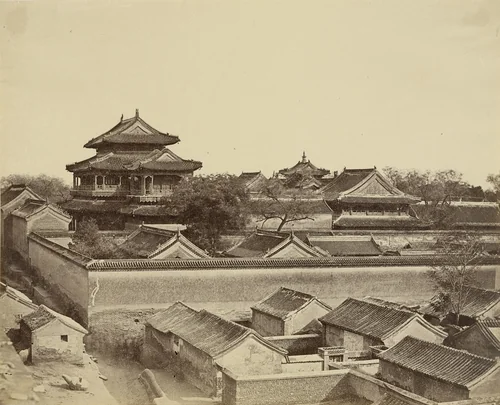 First View Seen in Pekin taken from Anting Gate by Felice Beato, photograph, 1860
