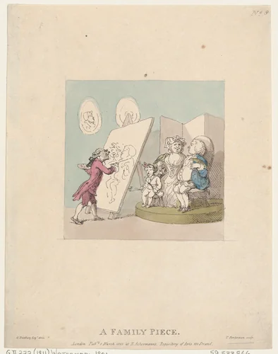 A Family Piece by Thomas Rowlandson, print, 1803