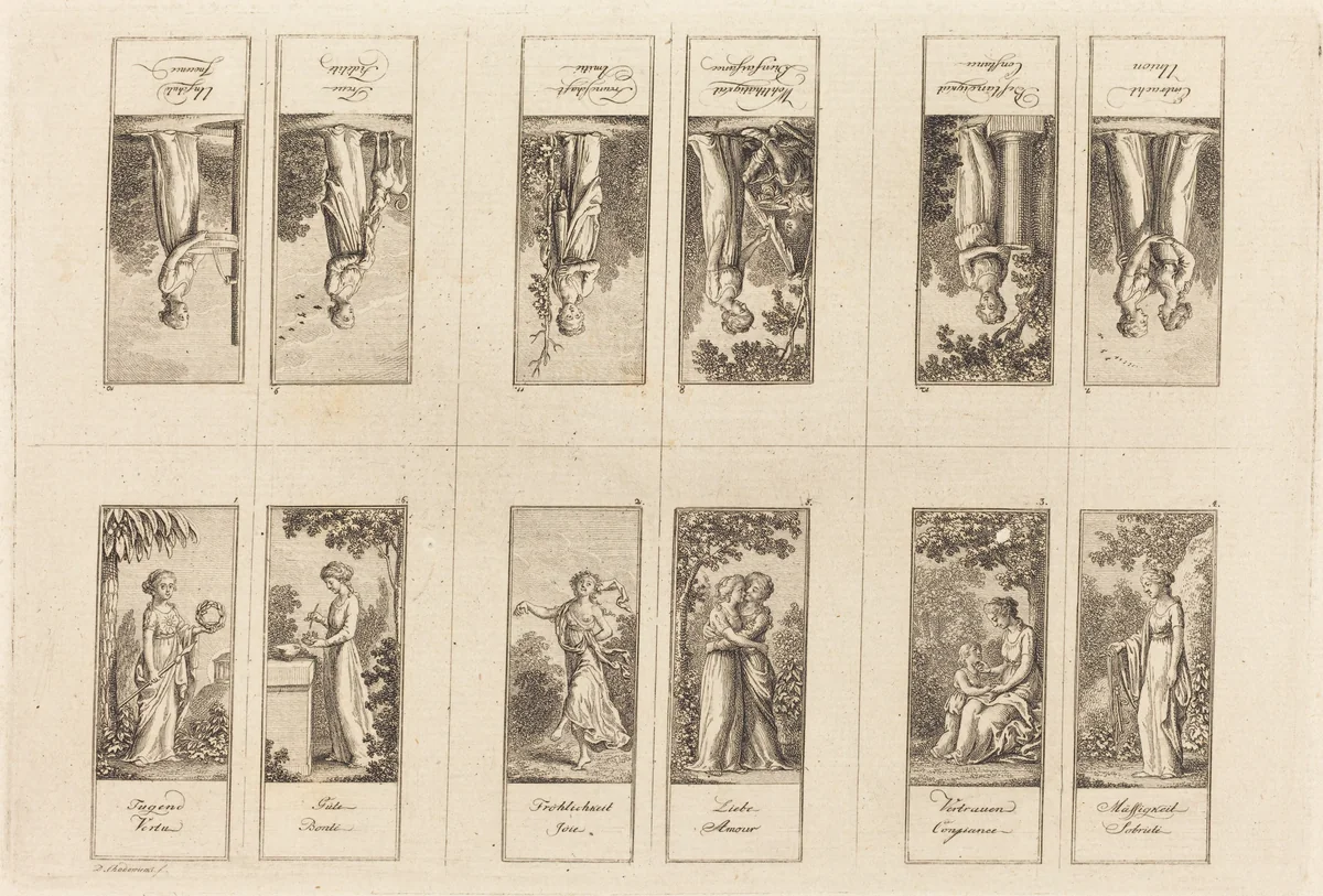 Good Human Qualities by Daniel Nikolaus Chodowiecki, print, 1789