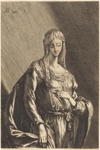The Virgin by Gabriel Ehinger; Johann Heinrich Schönfeld, print, 1680