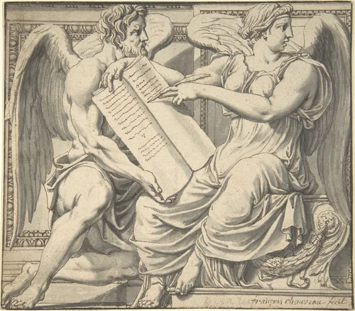 Allegory of History by François Chauveau, drawing, 1625-1676