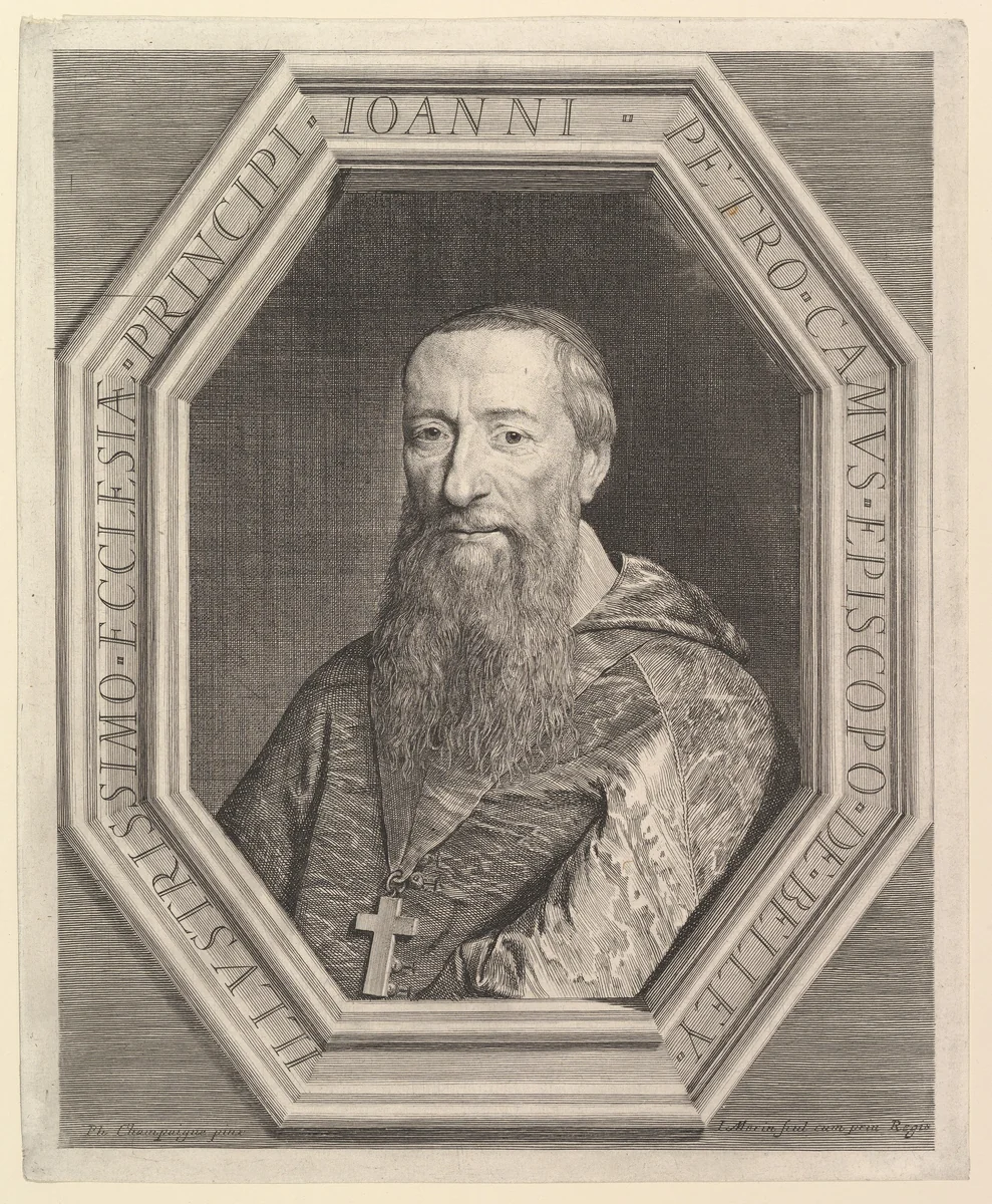Jean-Pierre Camus, eveque de Belley by Jean Morin, print, 1605-1650