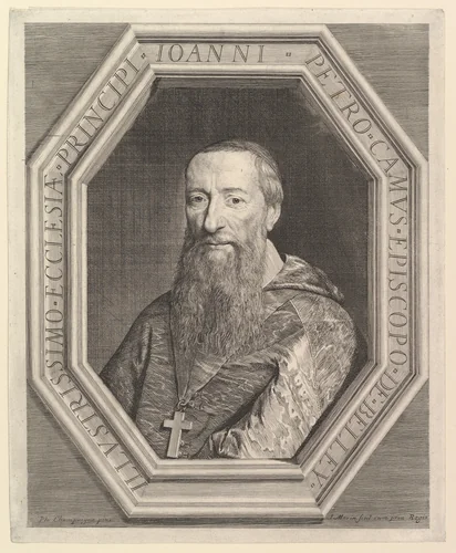Jean-Pierre Camus, eveque de Belley by Jean Morin, print, 1605-1650