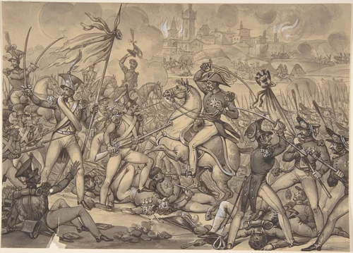 The Battle of ? by anonymous, drawing, 1800-1899