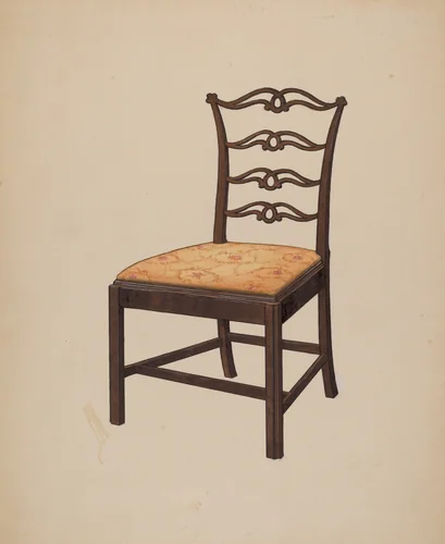 Chippendale Chair by Edward A. Darby, index of american design, 1935-1942