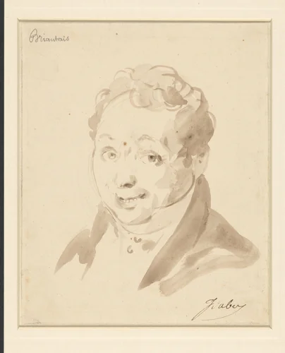 Portret-karikatuur van Briantais by Jean Baptiste Isabey, drawing, 1777-1855