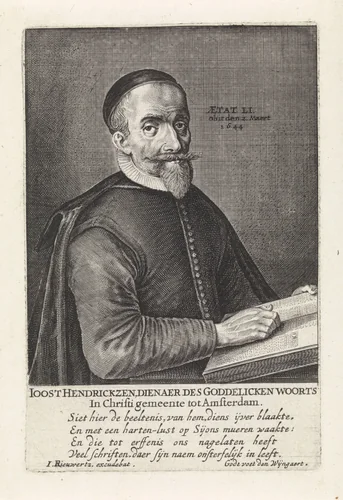 Portret van Joost Hendrickzen by anonymous, print, 1644