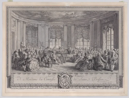 Le Concert by Antoine-Jean Duclos, print, 1774