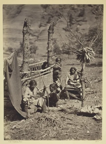 Aboriginal Life Among the Navajoe Indians, Near Old Fort Defiance, N.M. by Timothy O'Sullivan, photograph, 1873