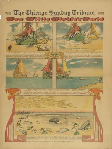 Wee Willie Winkie's World from The Chicago Sunday Tribune by Lyonel Feininger, print, 1906