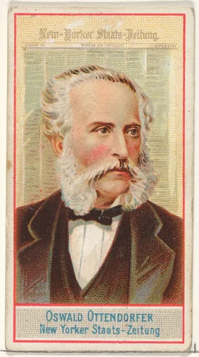 Oswald Ottendorfer, New Yorker Staats-Zeitung, from the American Editors series (N1) for Allen & Ginter Cigarettes Brands by Allen & Ginter, print, 1887