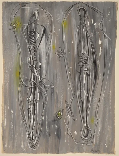 Despite the Many Sins and Small Diversions by Dorothy Dehner, drawing, 1948