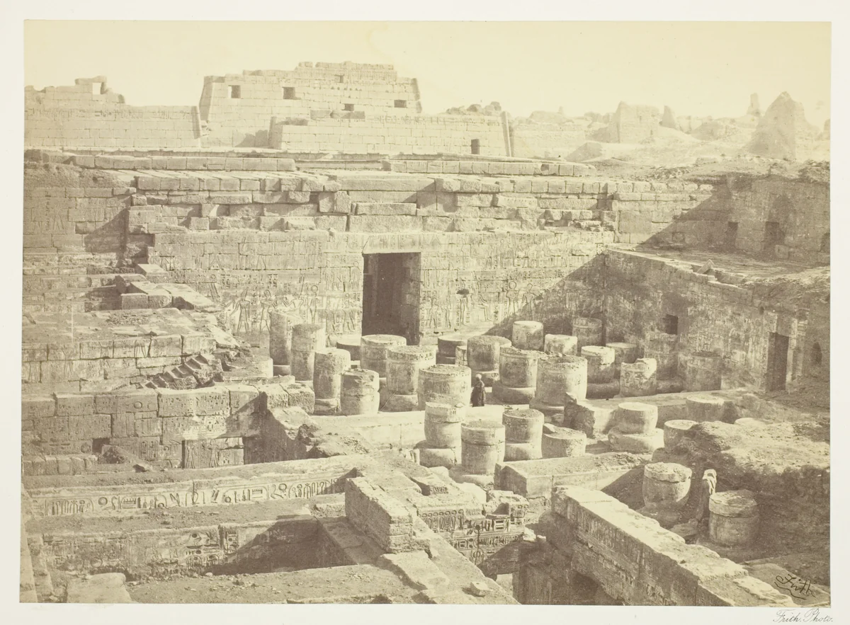 New Excavation at Medinet-Haboo by Francis Frith, photograph, 1860