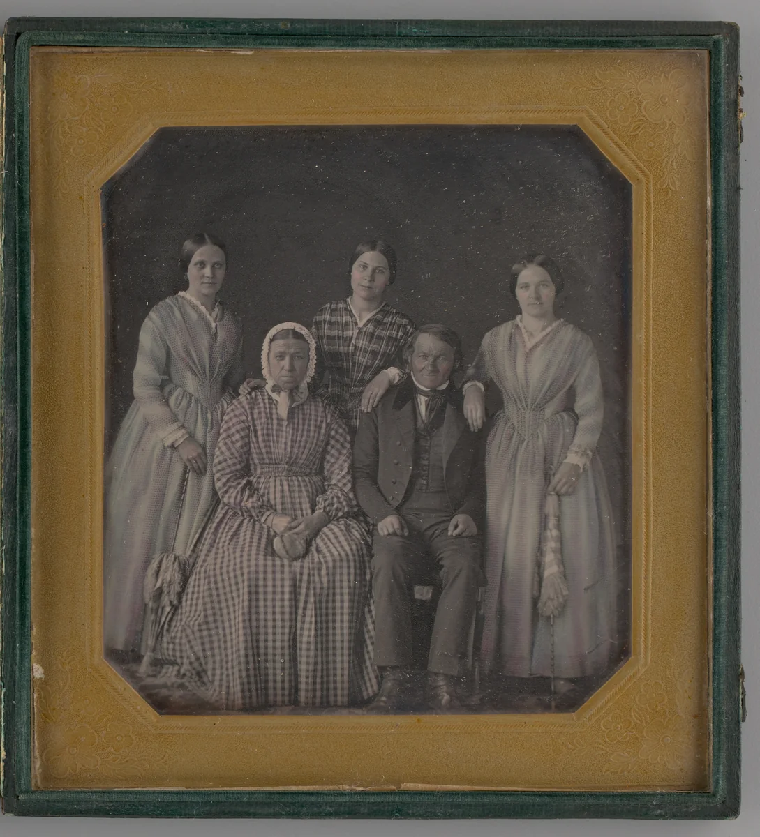 Untitled (Portrait of David and Christianna Palmer with daughters Sophia Magdalena, Christianna, and Regina A. Frederick) by William Langenheim, other, 1847