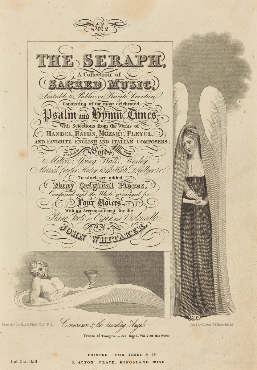 Conscience and the Recording Angel by William Blake, print, 1818