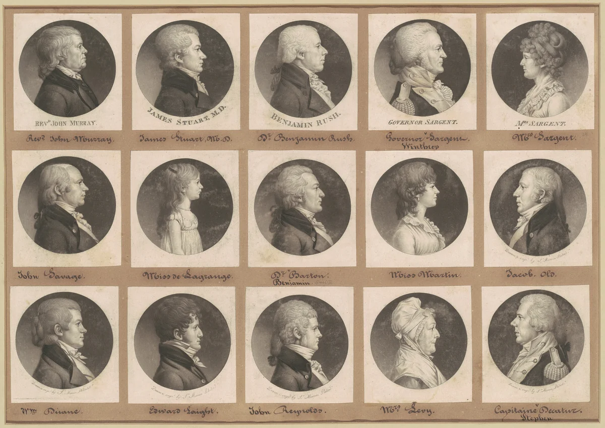Saint-Mémin Collection of Portraits, Group 24 by Charles B. J. Févret de Saint-Mémin, volume, 1798-1807