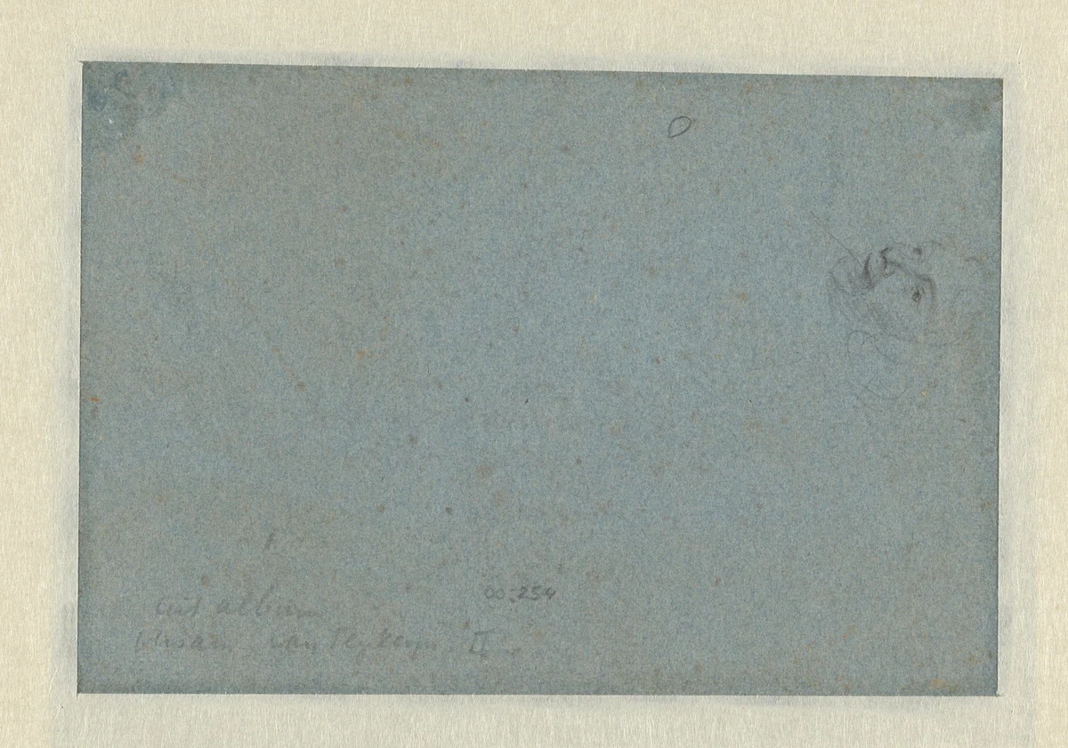 Head of a Man Smoking a Pipe by anonymous, drawing, 1650-1660