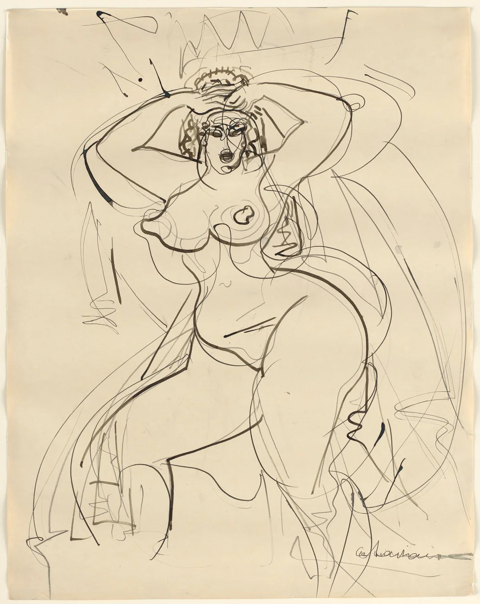 Dancer by Gaston Lachaise, drawing, 1933