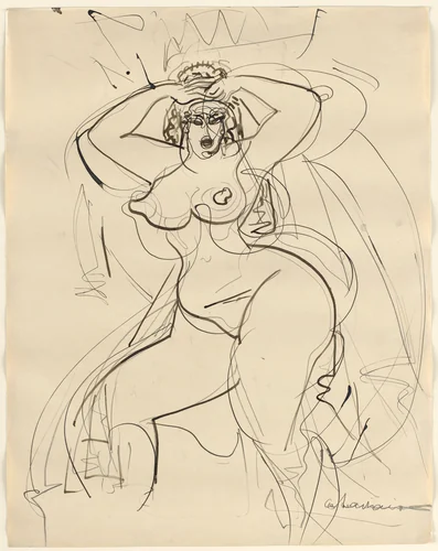 Dancer by Gaston Lachaise, drawing, 1933