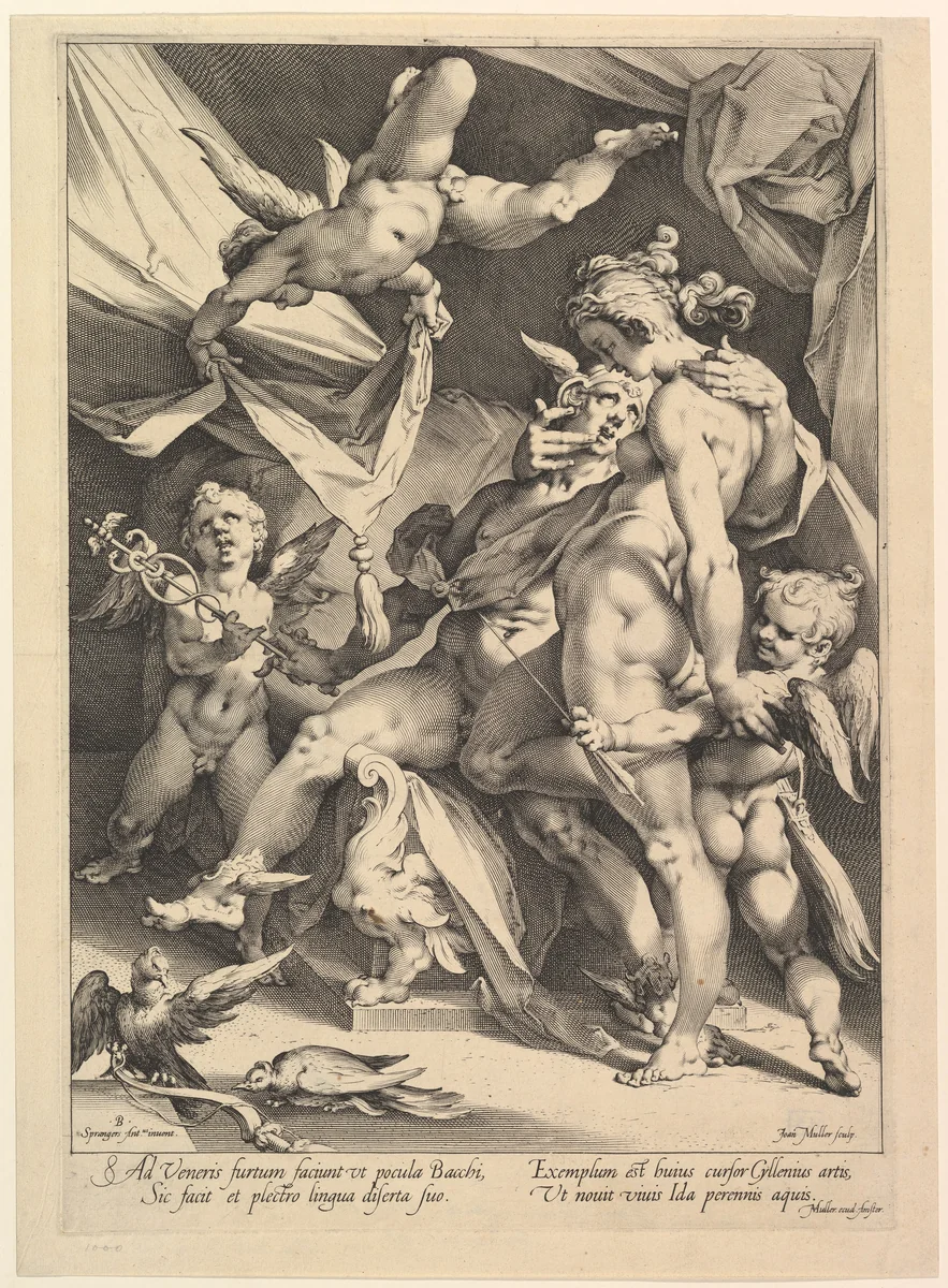 Venus and Mercury by Jan Muller, print, 1595-1605