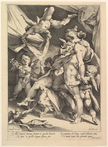 Venus and Mercury by Jan Muller, print, 1595-1605