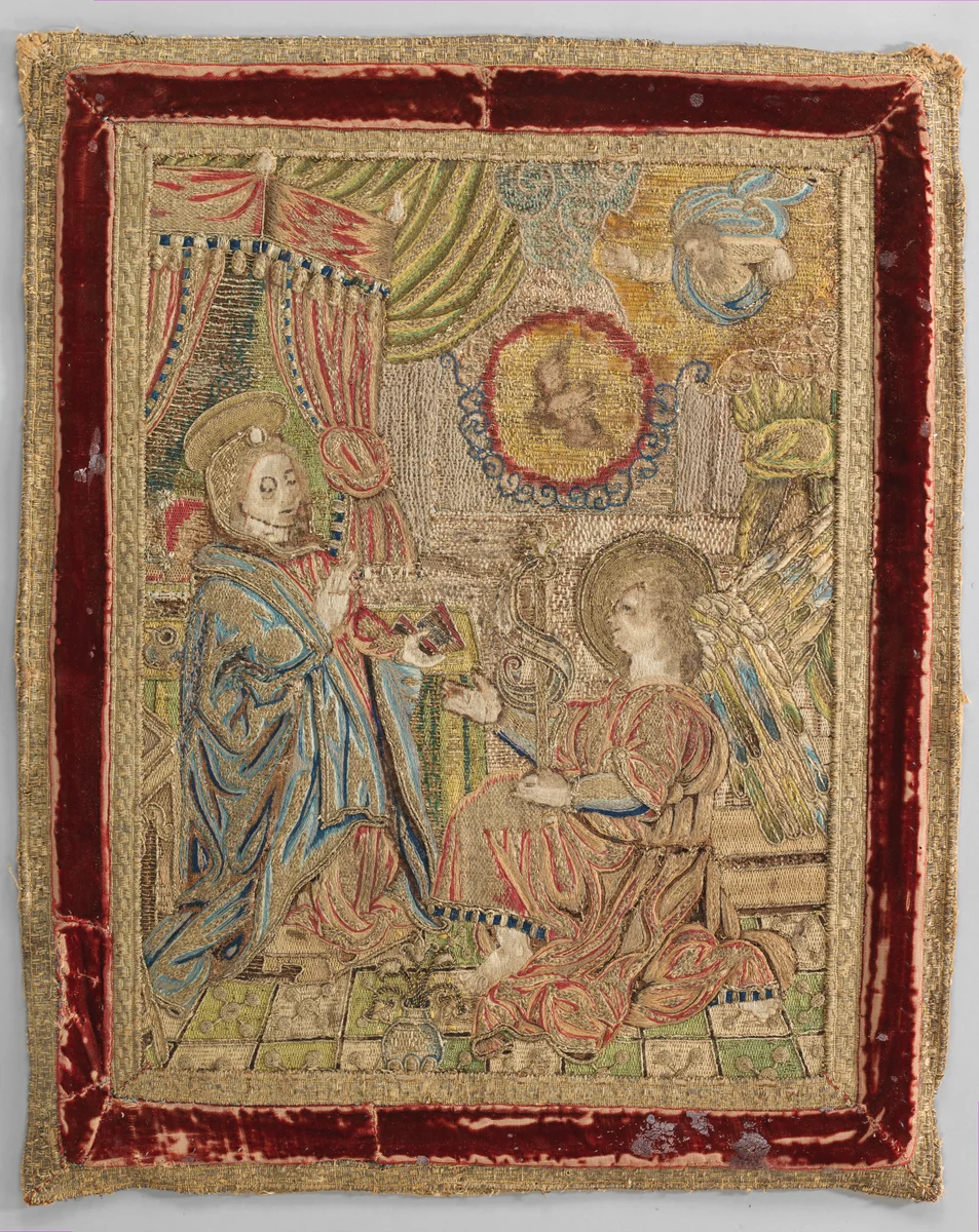 The Annunciation by Federico Barocci, textile, 1595-1605