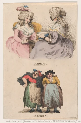 St. James's and St. Giles's by Thomas Rowlandson, print, 1791