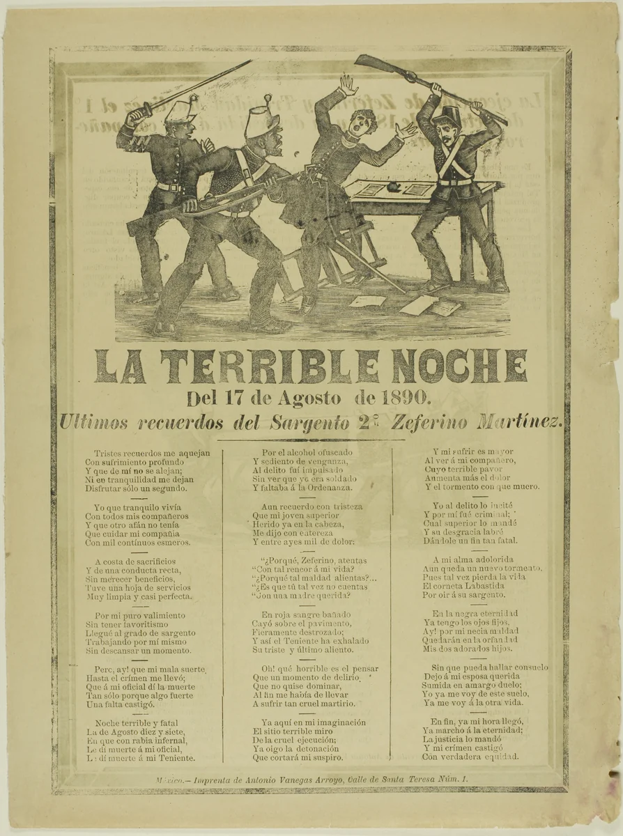 The Terrible Night by José Guadalupe Posada, print, 1871-1913