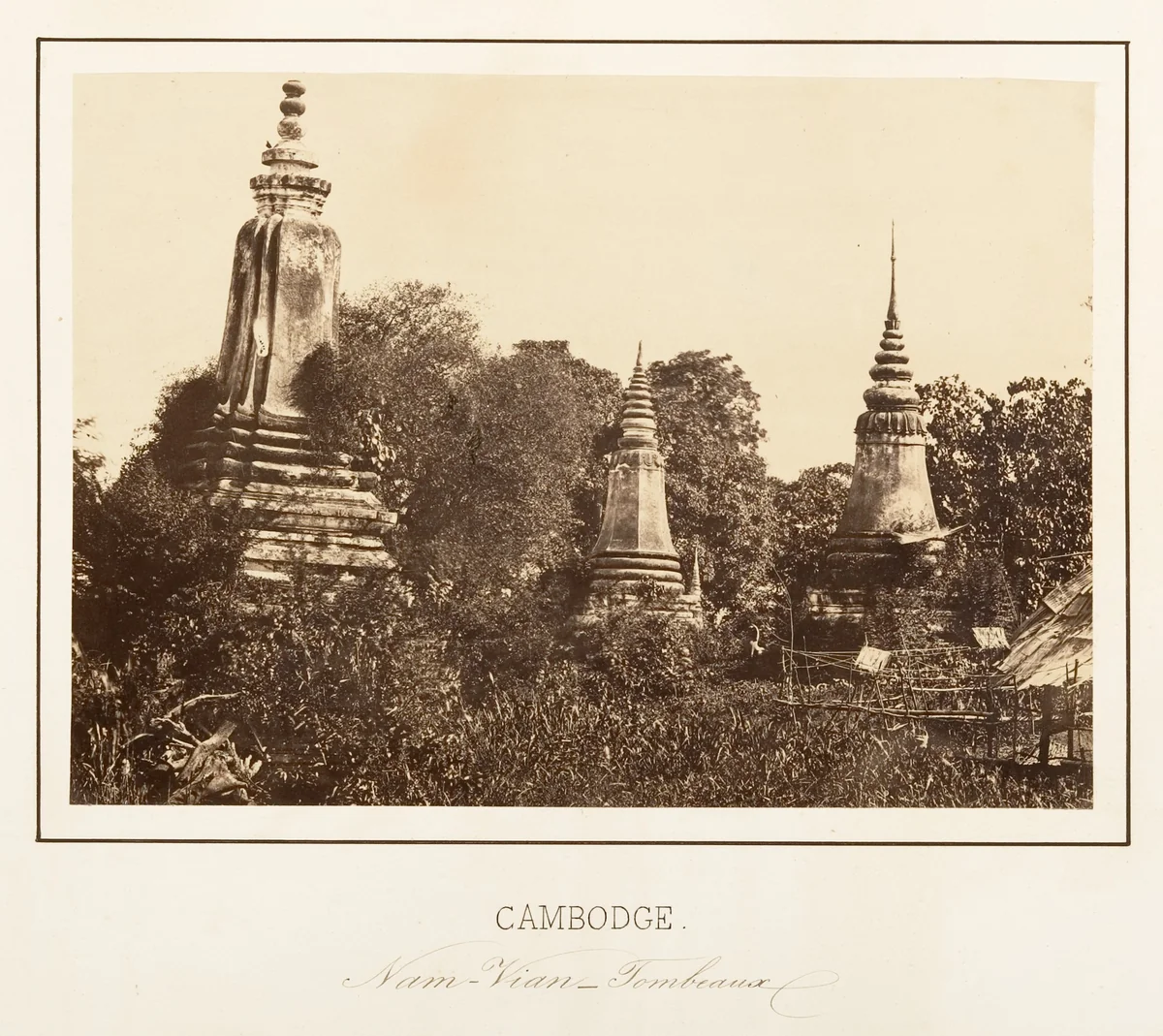 Nam-Vian - Tombeaux by Emile Gsell, photograph, 1866
