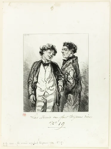 Husbands Always Make Me Laugh: Really my son-in-law by Paul Gavarni, print, 1853