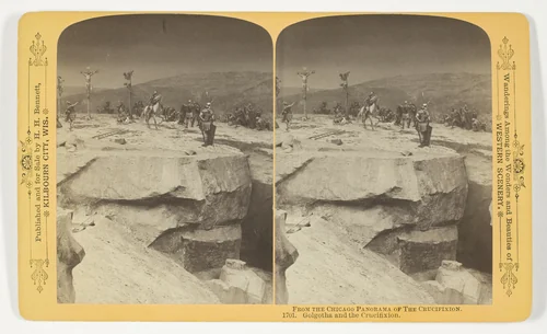 Golgotha and the Crucifixion, from the series "The Chicago Panorama of The Crucifixion" by Henry Hamilton Bennett, photograph, 1893