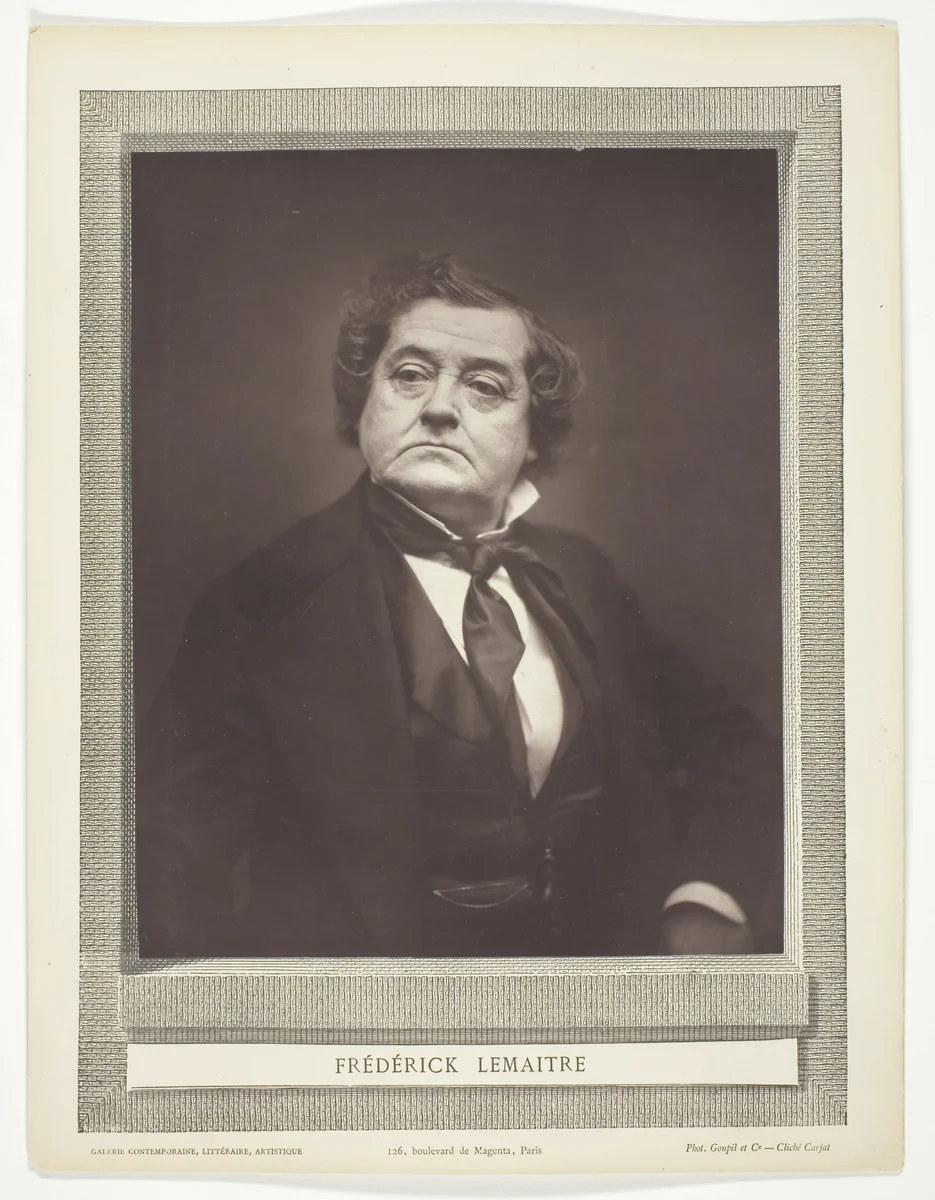 Fréderick Lamaître (French actor and playwright, 1800-1976) by Étienne Carjat, photograph, 1871-1876