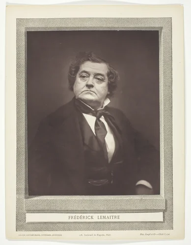 Fréderick Lamaître (French actor and playwright, 1800-1976) by Étienne Carjat, photograph, 1871-1876