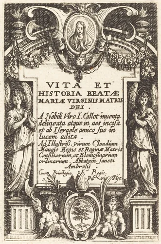 Frontispiece for "The Life of the Virgin" by Jacques Callot, print, 1628-1638