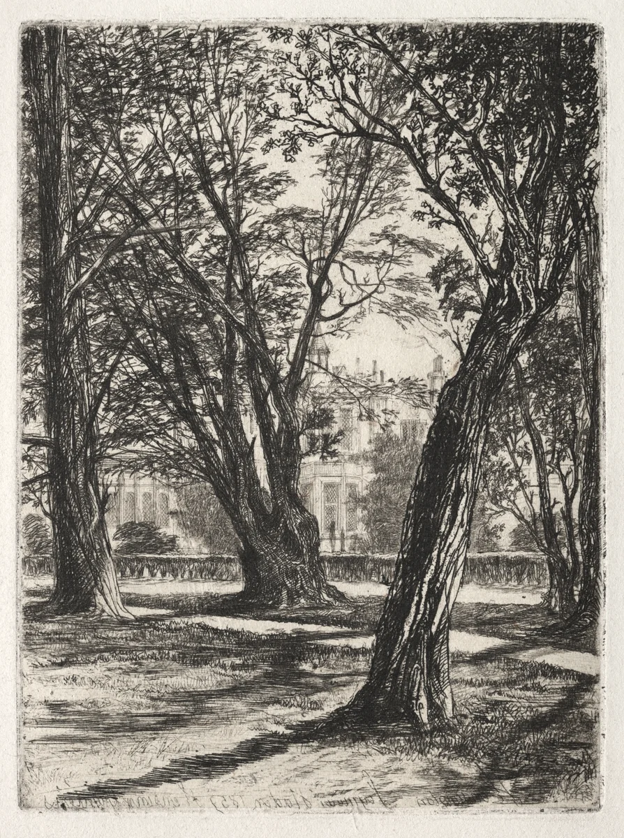 Kensington Gardens (The Small Plate) by Francis Seymour-Haden, print, 1859