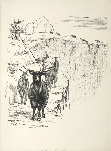 Goats by August Gaul, print, 1889-1921