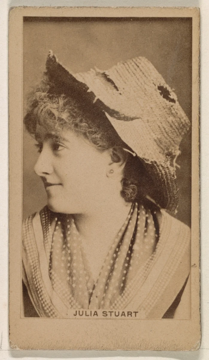 Julia Stuart, from the Actresses series (N245) issued by Kinney Brothers to promote Sweet Caporal Cigarettes by Kinney Brothers Tobacco Company, photograph, 1890