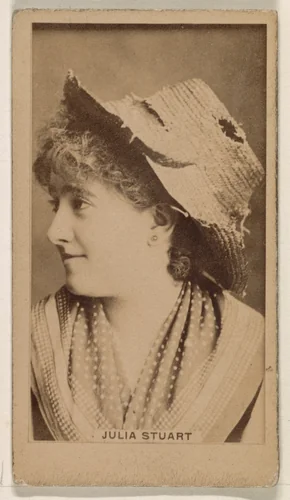 Julia Stuart, from the Actresses series (N245) issued by Kinney Brothers to promote Sweet Caporal Cigarettes by Kinney Brothers Tobacco Company, photograph, 1890