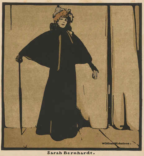 Twelve Portraits: Sarah Bernhardt by William Nicholson, print, 1899